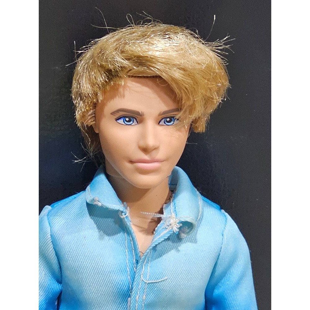 Mattel Barbie‎ Ken Doll Interactive Heart Button Speaker Blue Ombre Shirt Blonde